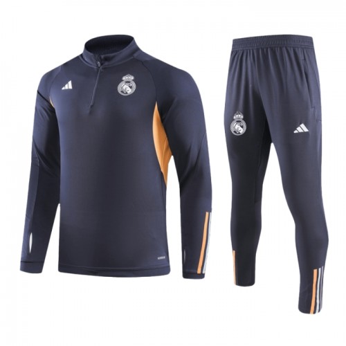 Real Madrid Sweat d'Entraînement Quarter-Zip 2023-24 Grise Real Madrid Sweat d'Entraînement Quarter-Zip 2023-24 Grise